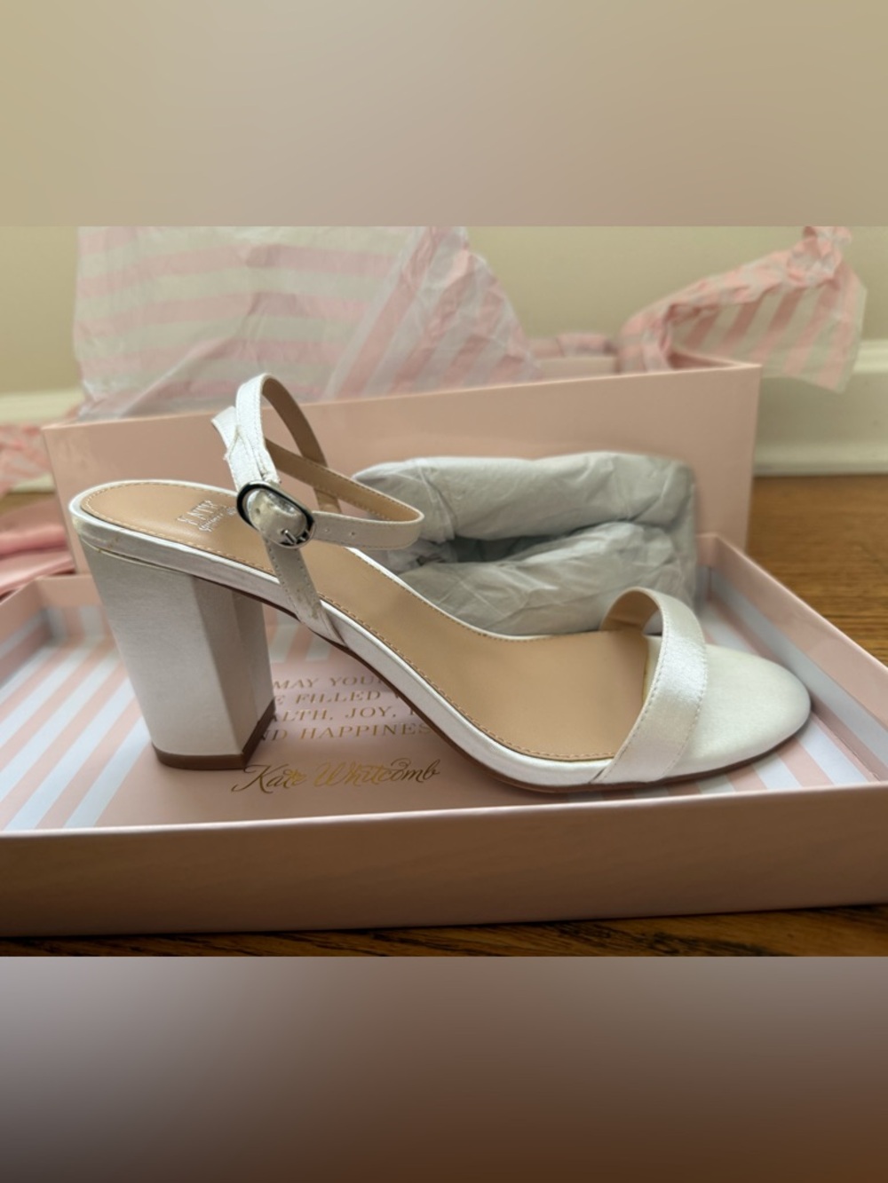 Never Worn Kate Whitcomb Wedding Block Heels